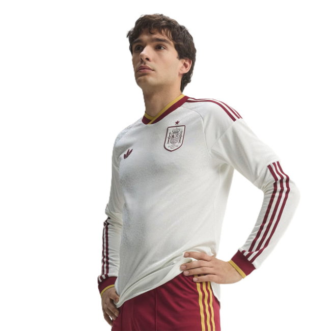 2026-2027 Spain Authentic Long Sleeves Away Shirt (Merino 6)-SoccerKits Hub | Buy Soccer Jerseys Online